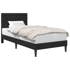 vidaXL Cadru de pat cu headboard Negru 90 x 200 cm Catifea