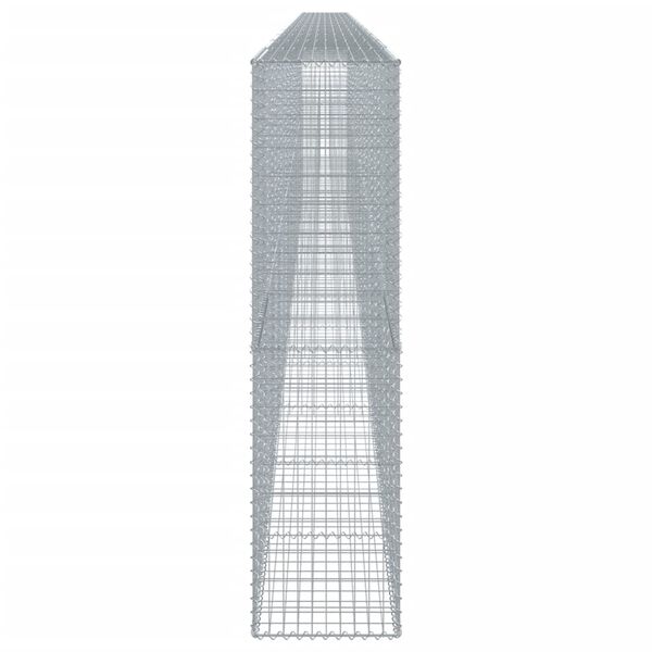 vidaXL Coș gabion cu capac, 1200x50x200 cm, fier galvanizat