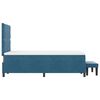 vidaXL Pat cu arcuri cu saltea Albastru &icirc;nchis 120 x 200 cm Catifea