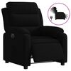 vidaXL Fotoliu rabatabil electric, negru, catifea
