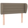 vidaXL Tăblie de pat cu aripioare gri taupe 93x23x78/88 cm textil