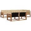 vidaXL Set de canapele de exterior 7 buc. Natural și Bej