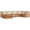 vidaXL Set de canapele de exterior 6 pcs natural