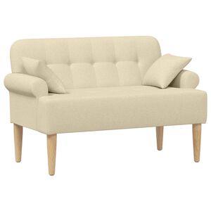 vidaXL Canapea cu capitonaj butonat Crem 120 x 65 x 79 cm Țesătură