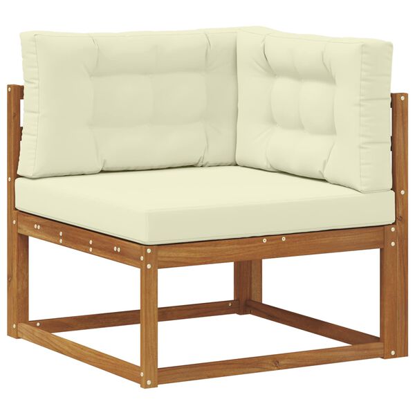 vidaXL Set de canapele de exterior cu pernă 6 pcs Natural și Crem