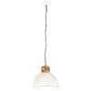 vidaXL Lampă suspendată industrială, alb, 50 cm, mango, E27, rotund