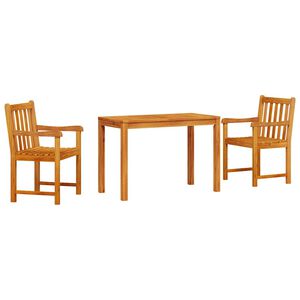 vidaXL Set de masă pentru grădină 3 pcs Maro Lemn Solid de Acacia