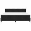 vidaXL Pat cu arcuri cu saltea cu headboard Negru 180 x 200 cm Catifea