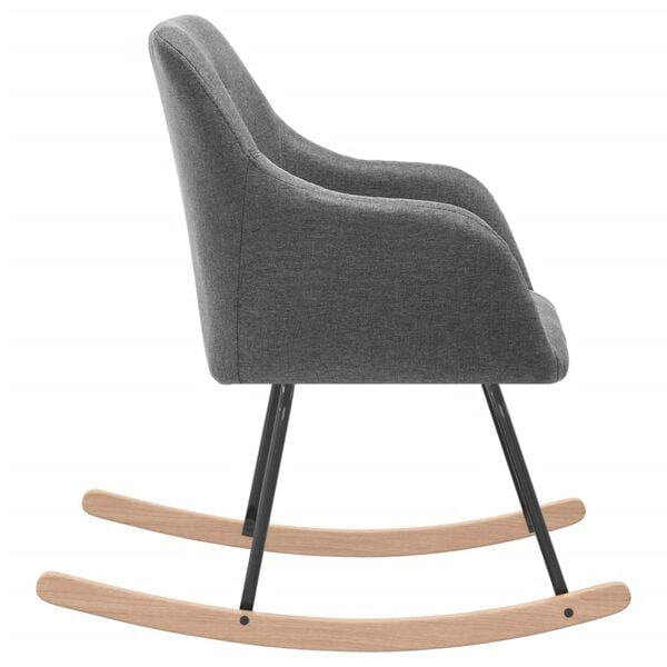 vidaXL Scaun balansoar, gri deschis, material textil