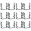 vidaXL Ancore de gard, 2 buc., argintiu, 14x6x15 cm, oțel galvanizat