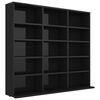 vidaXL Dulap pentru CD-uri, negru extralucios, 100x23x89,5 cm, PAL