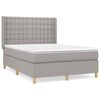 vidaXL Pat continental, gri deschis, 140x200 cm, material textil