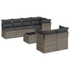 vidaXL Set canapele de grădină cu perne, 8 piese, gri, poliratan