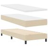 vidaXL Pat cu arcuri cu saltea cu headboard Crem 80 x 200 cm țesătură