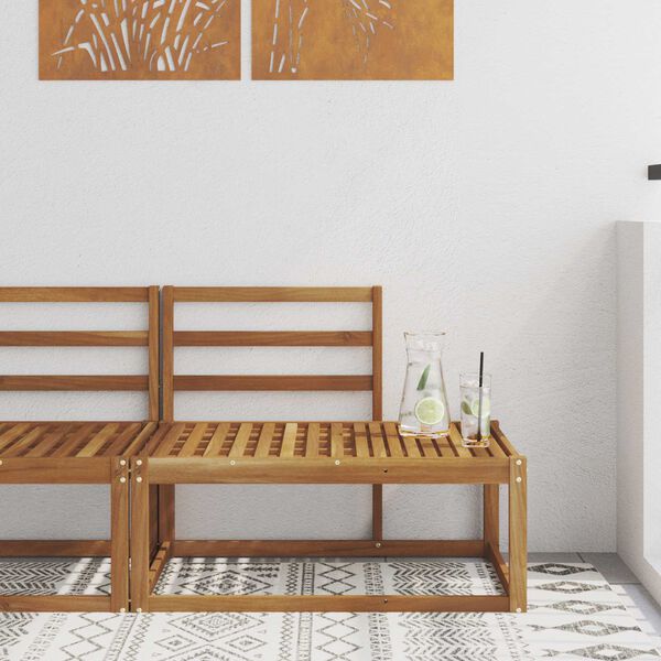 vidaXL Canapea de exterior natural 91 x 63 x 73 cm