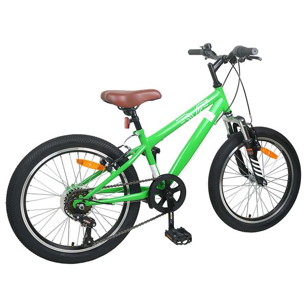 vidaXL Kids Mountain Bike 20 Inci 6-Speed pentru 5-8 ani Verde