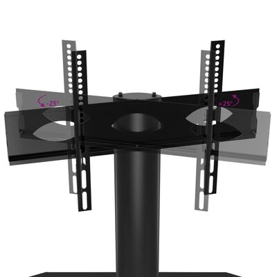 vidaXL Suport TV de colț cu 3 niveluri pentru 32-70 inchi, negru