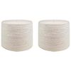 vidaXL Fr&acirc;nghie din iută 2 buc. 20 mm 100 m Alb 100% jute Tossa
