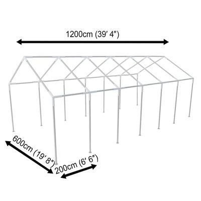 Cadru de oțel pentru cort 12 x 6 m