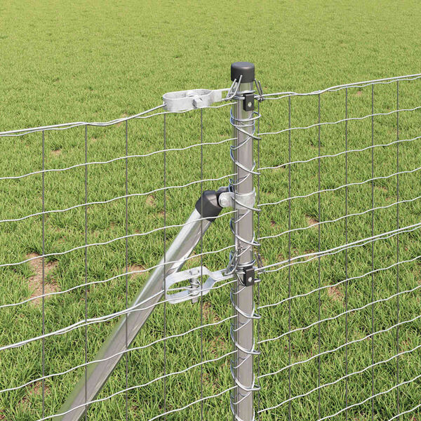 vidaXL Gard cu St&acirc;lp Argintiu 0,4 x 50 m Oțel și PVC