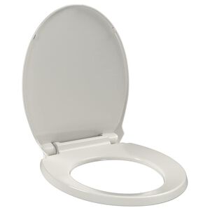 vidaXL Capac WC cu &icirc;nchidere silențioasă, eliberare rapidă, gri, oval