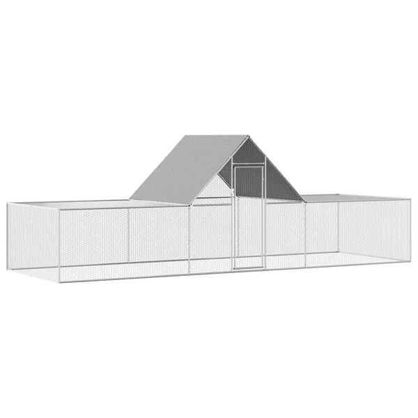 vidaXL Coteț pentru păsări, 6 x 2 x 2 m, oțel galvanizat