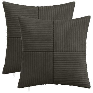 vidaXL Husă pentru pernă 2 pcs ALMELO Antracit 30 x 30 cm cord