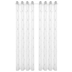 vidaXL Perdele 2 pcs Alb 140 x 245 cm Poliester