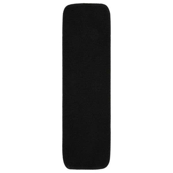 vidaXL Covorașe de scări, 15 buc., negru, 75x20 cm, dreptunghiular