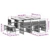 vidaXL Set mobilier de grădină cu perne, 11 piese, gri, poliratan