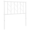 vidaXL Tăblie de pat de schimb metalică, alb, 80 cm