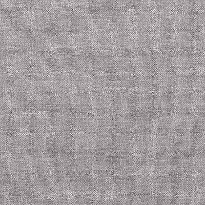 vidaXL Pat continental cu saltea, gri deschis, 160x200 cm, textil