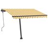 vidaXL Copertină retractabilă manual cu LED galben și alb 300x250 cm
