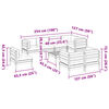 vidaXL Set canapea de grădină cu perne, 9 piese, lemn de pin tratat