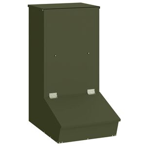 vidaXL Feeder pentru porci Verde măsliniu 55 x 38 x 76 cm 20 kg