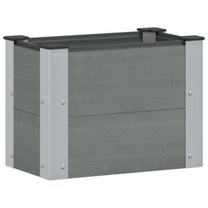 vidaXL Strat &icirc;nălțat de grădină Gri 50 x 30 x 36 cm WPC și Aluminiu