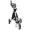 vidaXL Troler de golf Negru și Alb Aluminiu Pliabil