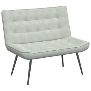 vidaXL Bancă gri deschis 110x74x84 cm catifea