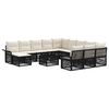 vidaXL Set de canapele pentru grădină 13 pcs Negru și Alb crem
