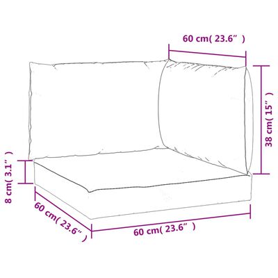 vidaXL Perne de canapea din paleți, 3 buc., negru, material textil