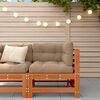 vidaXL Sofa de colț pentru grădină Lemn masiv de pin Maro Ceară