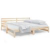 vidaXL Pat de zi extensibil, 2x(80x200) cm, lemn masiv de pin