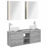 vidaXL Set dulap baie 5 pcs Sonoma gri Lemn prelucrat