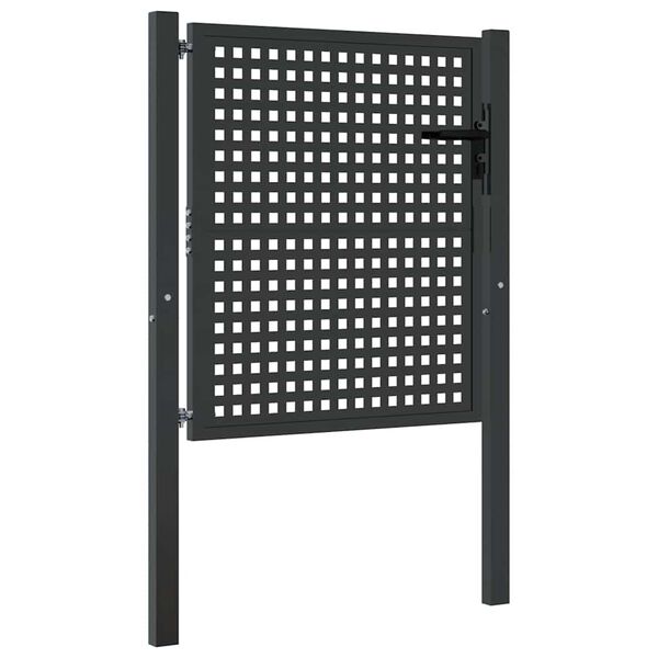 vidaXL Poartă de grădină antracit 100x100 cm oțel