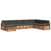 vidaXL Set de canapele de exterior 8 buc. Natural și Antracit