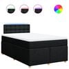 vidaXL Pat box spring cu saltea, negru, 120x190 cm, catifea