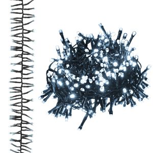 vidaXL Instalație tip cluster cu 400 LED-uri, alb rece, 7,4 m, PVC