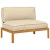 vidaXL Set de canapea Simplu Bej 120 x 92 x 69 cm Lemn Solid de Acacia