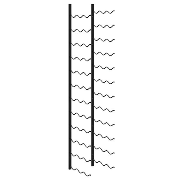 vidaXL Suport sticle de vin de perete, 36 sticle, negru, fier