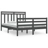vidaXL Cadru de pat, gri, 140x190 cm, lemn masiv